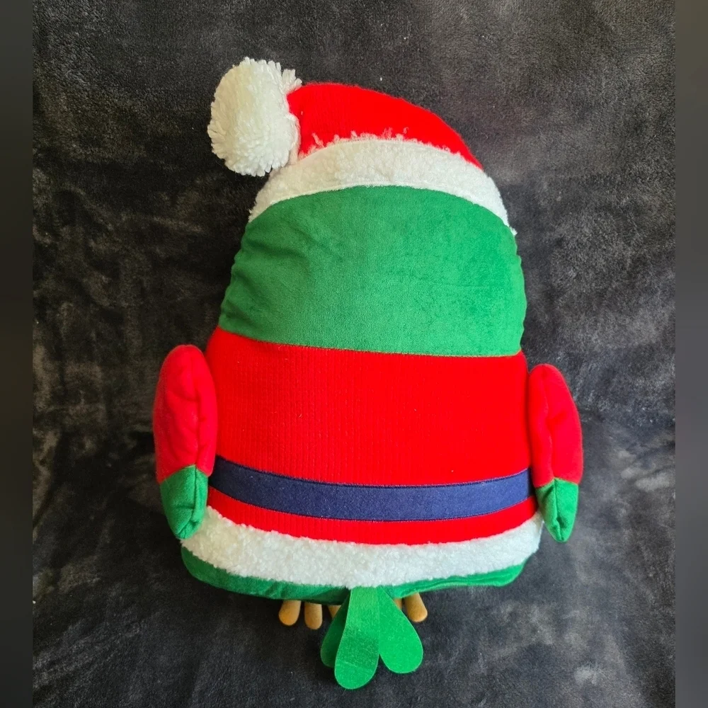 NWT 2024 Target Wondershop FEATHERLY FRIENDS Bird Dressed as Santa Throw Pillow